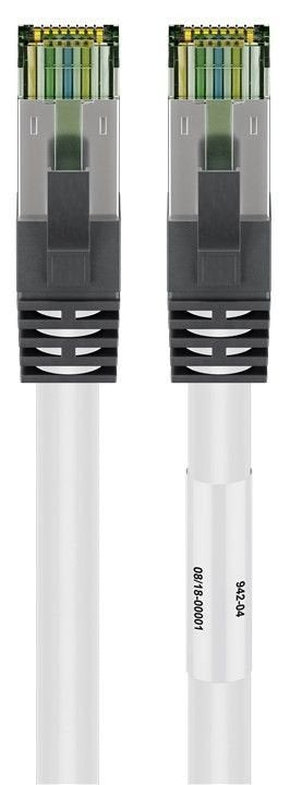 Goobay 55123 Network Cable 0,5M CAT.8.1 S/FTP (s-STP) White — image 1