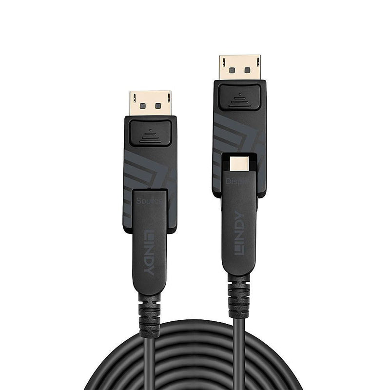 Lindy 38482 Cable 30M Mini DisplayPort Black (Lindy Fibre Optic Hybrid DisplayPort 1.2 Cable