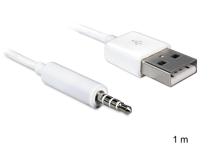 Delock 83182 USB Cable 2.0 - Jack 3.5M/M 1.00M White