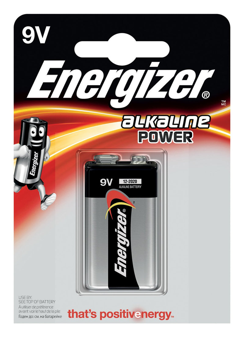 Energizer Alkaline Power Battery Alcalina 9V LR61 BLISTER*1