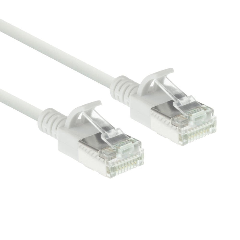 White 7 Meter Lszh U FTP CAT.6A Datacenter Slimline Patch Cable Snagless With RJ45 Connectors