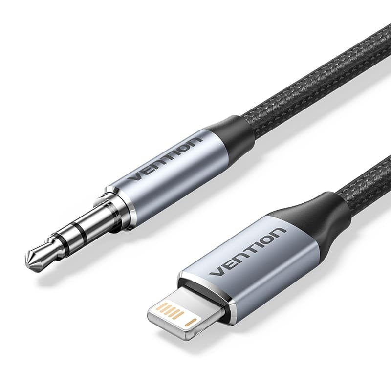 Vention Adapter Audio Bmchf Jack 3.5 Male Lightning Male 1M Grey