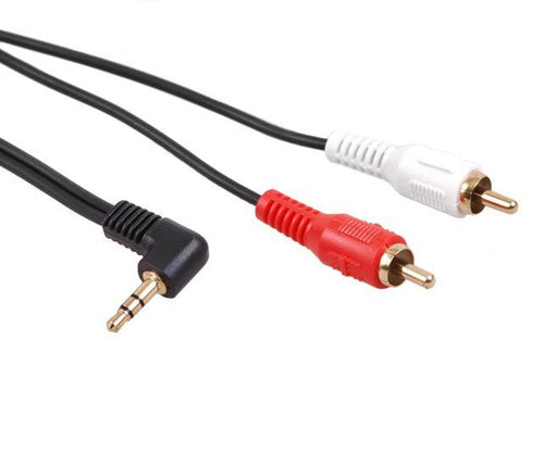 Cable Mini Jack 3,5MM Acodado 2RCA 1M MCTV-824 Black — image 1