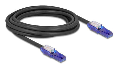 Delock RJ45 Network Cable CAT.6 UTP With 180° Winkelbaren Connectors Male Black 3M — image 1