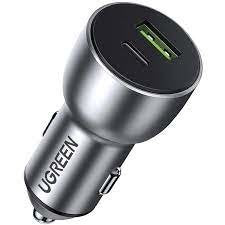 UGREEN 60980 Charger Dispositivo Mobile Phone Universal Silver Encendedor Cigarrillos Charging Fast Auto