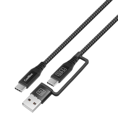 Coolbox USB Cable -c a USB-C 1.8M 60W Trenzado Adapter USB-A — image 1