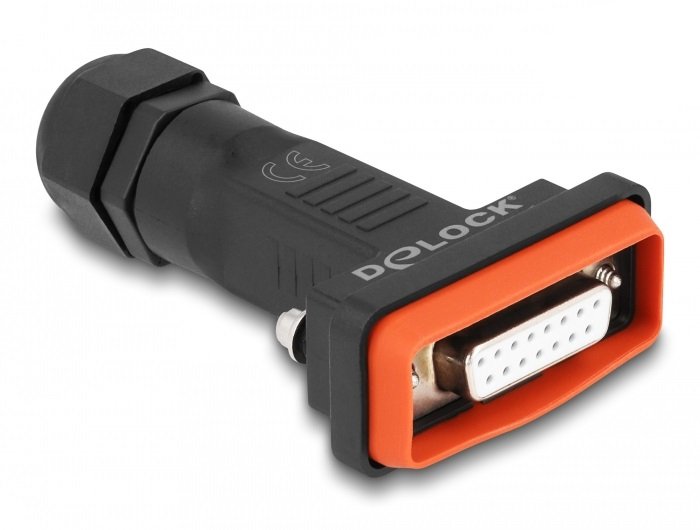 D-sub 15 Pin Connector Female With Housing IP67 Resistant Water