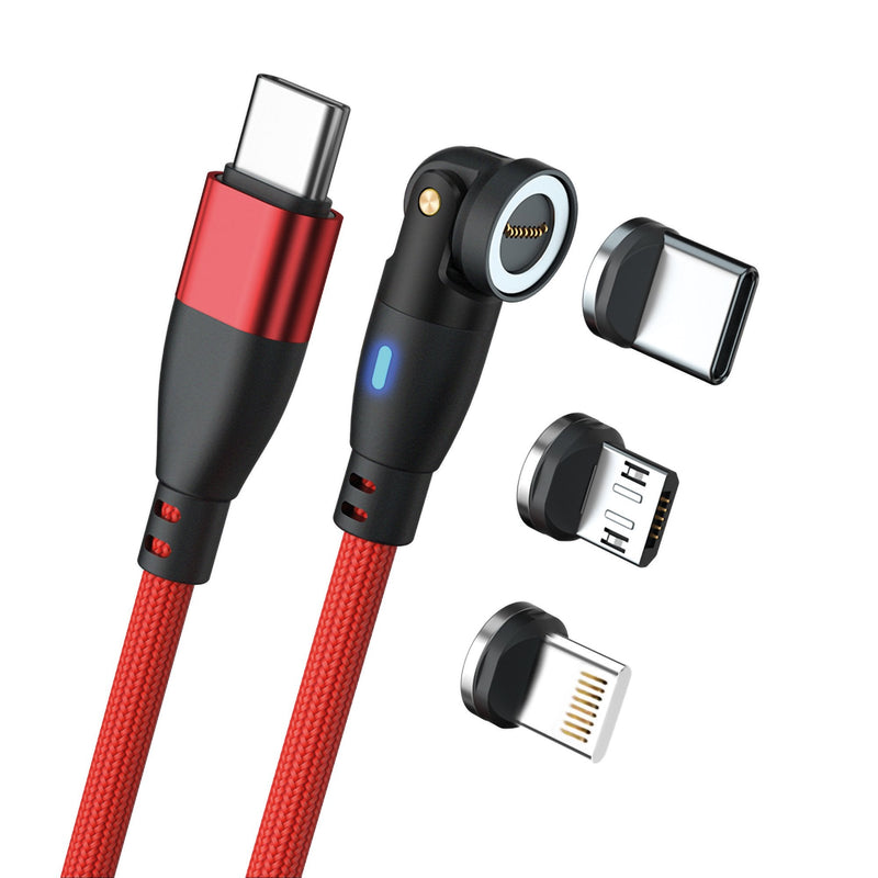 Realpower Magnetic Cable 100 WATT,1M, Red With Adaptern