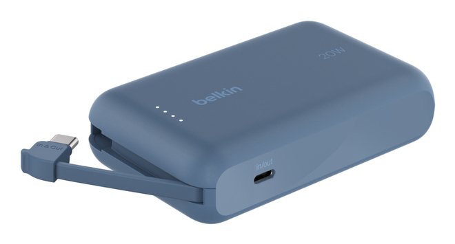 Belkin Powerbank BPB021HQBL Boost Charge 10,000MAH With Cable Integrado Charge USB-C 20W Blue