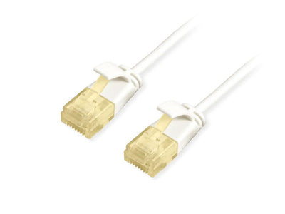 Equip Network Cable CAT.6A Slim U UTP 2x RJ45 1.50M White Lszh — image 1