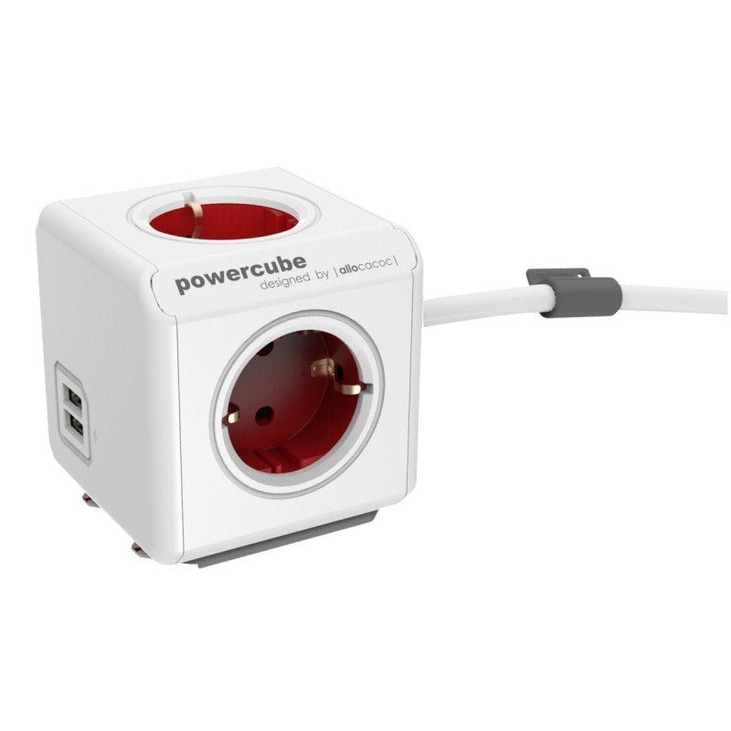 Allocacoc 2402RD/Freupc Base Múltiple 1,5M 4 Salidas AC Indoor Red White