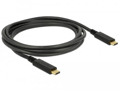 Delock USB Cable 3.1 Gen 1 USB Type-c St. USB Type-c St. E-marker 2M Black — image 1