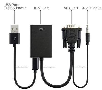 Microconnect Vgahdmi Cable VGA 0,15M VGA [d-sub] Black — image 1