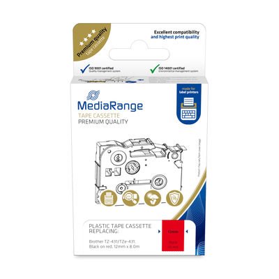 Mediarange Tape Labeller Brother TZ-431/TZE-431 12MM,8M Sw — image 1