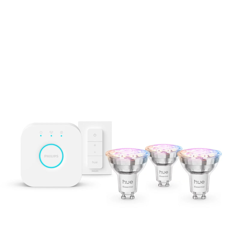Philips Hue Starter Kit Essential GU10 3P + Switch + V2 Bridge