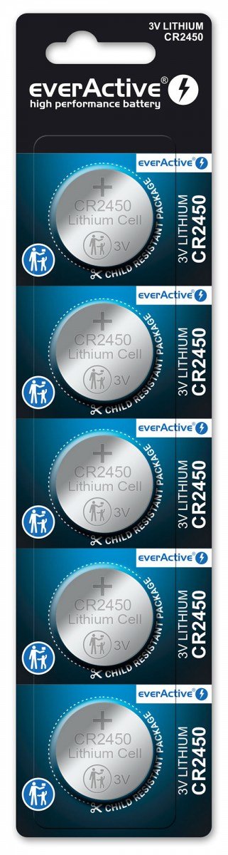Everactive Battery Litio CR2450 Blister 5 Units CR24505BL
