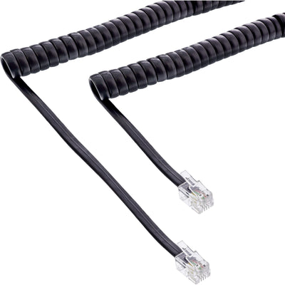 Inline Cable Espiral Handset, RJ10 4P4C M/M, Black Max. 4M — image 1