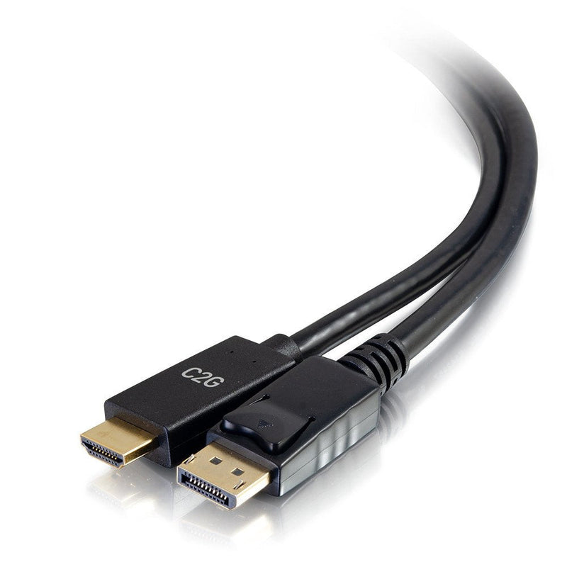 C2G 6FT DisplayPort To HDMI Cable DP To HDMI Adapter Cable DisplayPort 1.2A HDMI 1.4B 4K 30HZ M/M Cable Adapte
