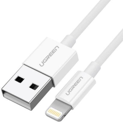 UGREEN Cable 20728 (usb 2.0M - Lightning M, 1M, White Colour