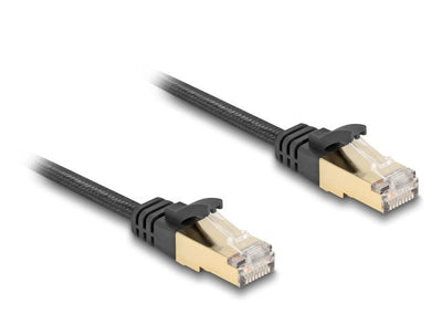 Delock RJ45 Network Cable Flat Trenzado CAT.6A S/FTP 7.50M — image 1
