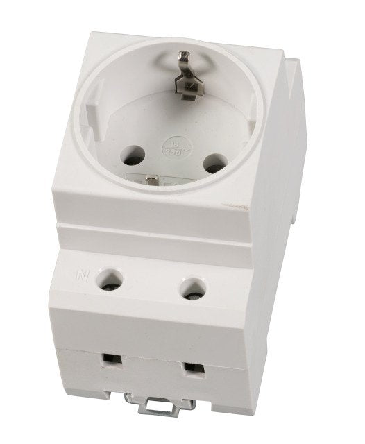 Efb Einbausteckdose 1-VÍAS Carril Din, Grey