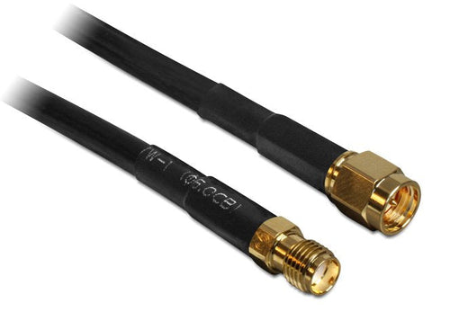 Delock Cable Coaxial Sma M/H CFD200 5M Black 88444 — image 1