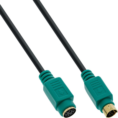 Inline Cable Ps/2 Male a Female Black Green 3M — image 1