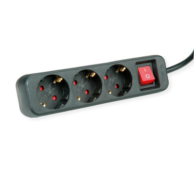 Roline Power Strip Plugs 3 Hojas With Switch Black 1,5M — image 1