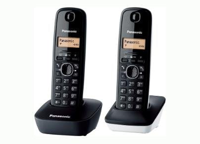 Panasonic Phone Wireless KX-TG1612SP1 Pack Duo Black