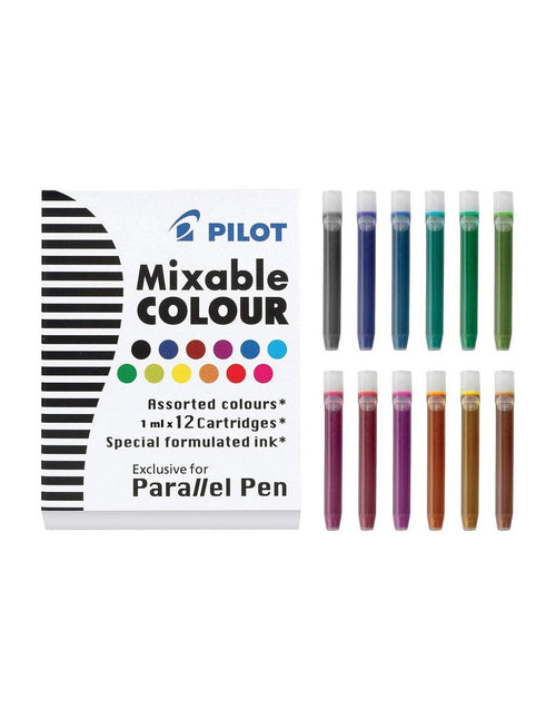 Pilot Pack 12 Recargas Pluma Estilografica Parallel - Capacity 1ML - Colours Surtidos — image 1