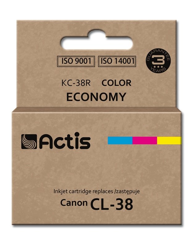 Actis KC-38R Ink Compatible Cyan CL-38, Magenta Yellow 1 Pieces