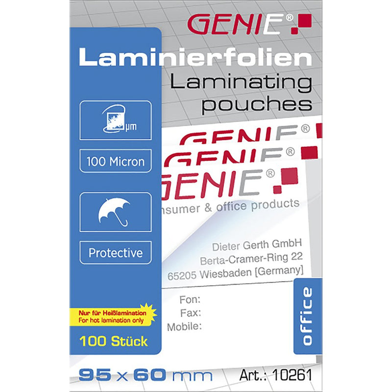 Genie 100 Bags Laminadas Formato Card Presentación - Láminas