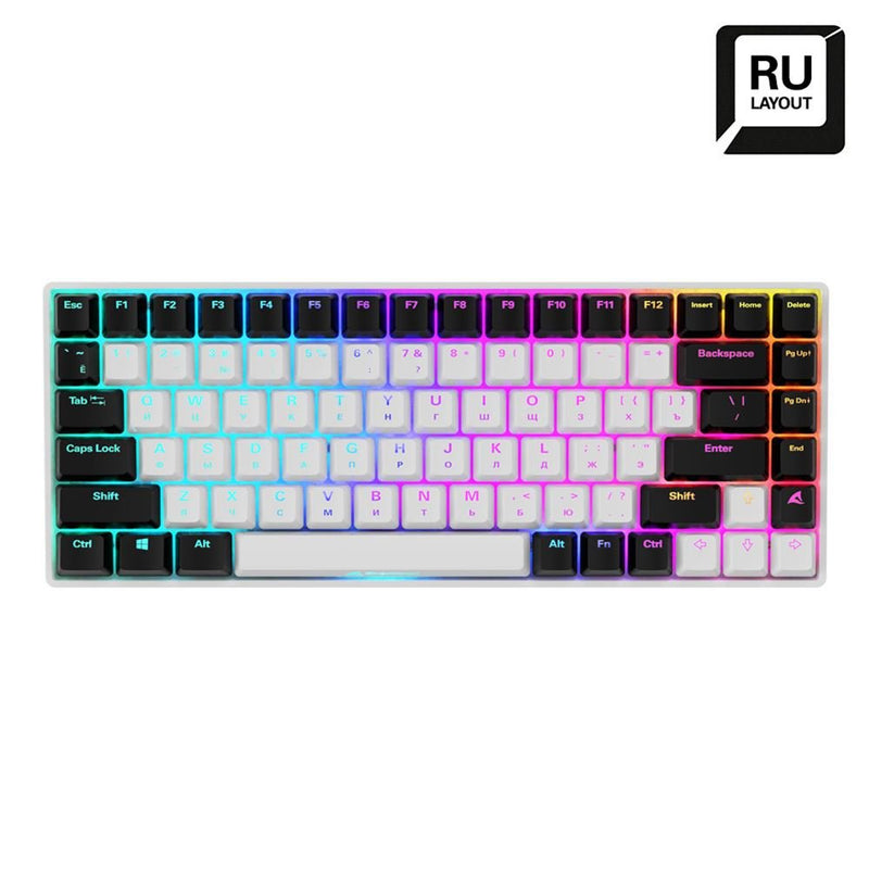 Sharkoon Skiller SGK50 S3, Keyboard Gaming White Distribución Ru, Yellow Gateron 4044951039678