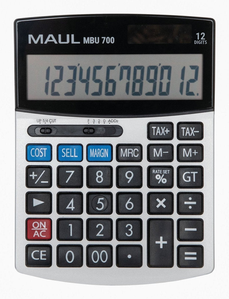 Maul Calculator Comercial Mbu 700 Calculator Large With Funciones Comerciales Screen 12 Dígitos Includes Funci