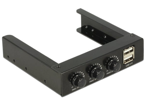 Delock 3.5 Front Panel 2 X USB 2.0 And Fan Control - Conexiones Am Vorderen Bedienfeld Des Speicherschachts -  — image 1