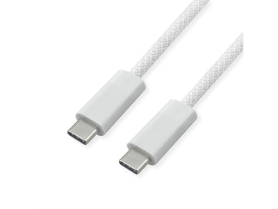 Roline USB4 GEN3X2 Cable C?c, M M, 8K UHD-2, 40GBIT S, 240W, White 1M — image 1