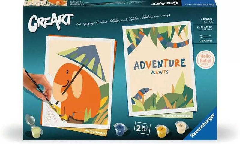 Ravensburger Creart - Set Hello Baby Safari, Cuadro 23905