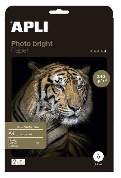 Apli Paper Fotográfico Professional Glossy Inkjet 240 Gr. Size A4 - 60 Hojas - — image 1