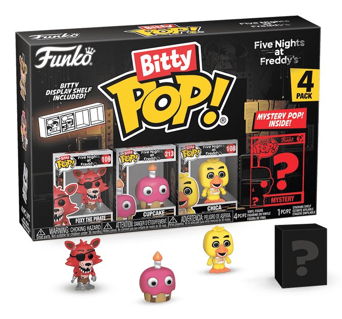 Blister 4 Figuras Bitty Pop Five Nights At Freddys Foxy