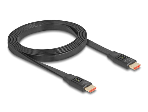 Delock Cable Flat HDMI High Speed 48 GPS 8K 60HZ Black 2 Metres 81002 — image 1