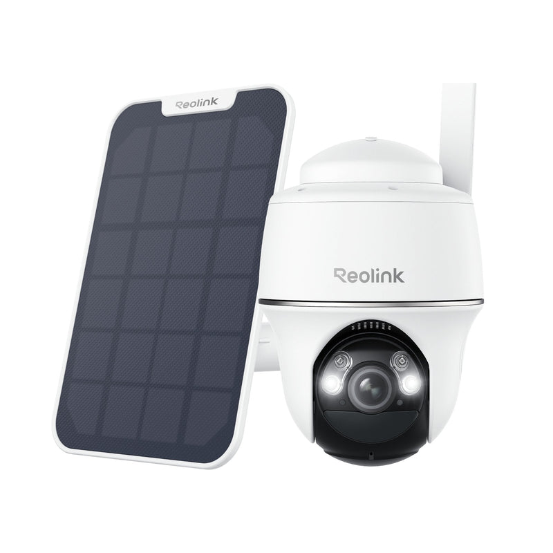 Reolink Go Series G430 + Panel Solar 2, Camera Surveillance White 5MP, 3G/LTE Go Series G430 With Solar Panel