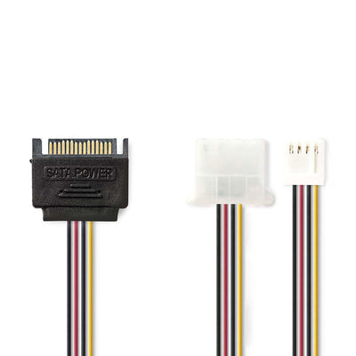 Nedis Internal Cable Power SATA 15-PIN Connector Male Fdd Connector Female / Molex Connector Female Chapado Or — image 1