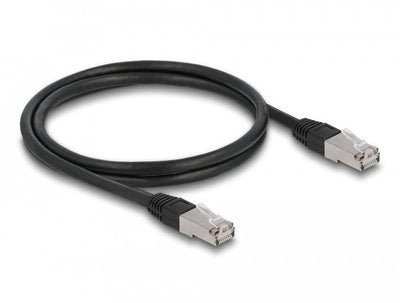 Delock RJ45 Network Cable CAT.6A S FTP Pe Outdoor 1M Black — image 1