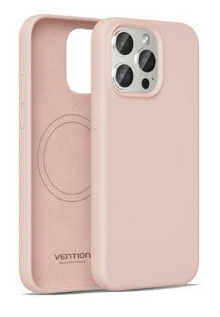 Case Silicone With Magsafe Vention KUFP0-40 Compatible With Iphone 15 Pro Max. Pink — image 1