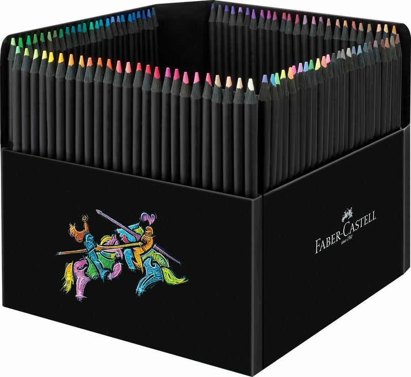 Faber Castell Black Edition Case Carton With Stand 100 Pencils Colours