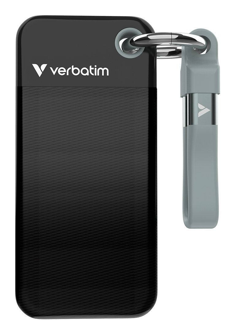Verbatim Pocket SSD 2TB USB Type-c 3.2 Gen 2 (3.1 Gen 2) Black Grey