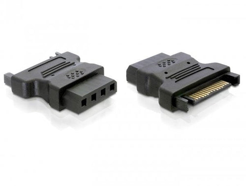 Delock Adapter Power Ide Drive 4 Pin SATA 15 P Ide 4P Black — image 1