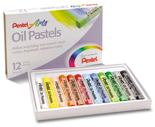 Pentel Oil Pastels Pack 12 Pasteles Oleo - Blandos, Cremosos And Secado Slow - Colours Surtidos — image 1
