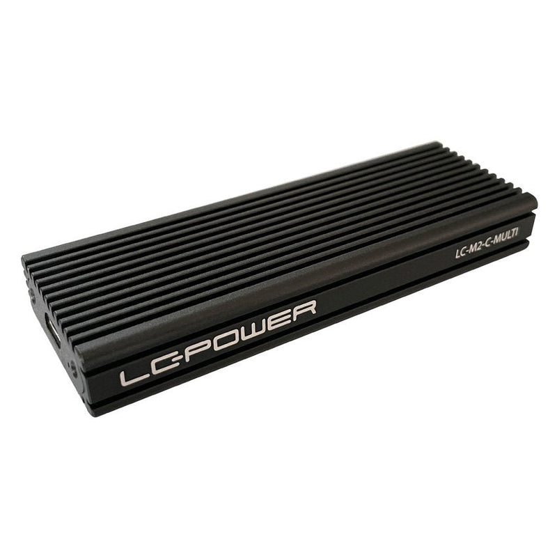 Lc-power LC-M2-C-MULTI M.2 SSD Gabinete (NVMe And Sata), USB 3.2 GEN.2X1, Black