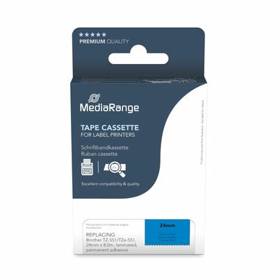 Mediarange Tape Aprox. Brother TZ-551 TZE-551 24MM 8M Black — image 1